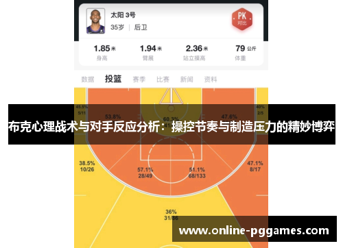 布克心理战术与对手反应分析：操控节奏与制造压力的精妙博弈